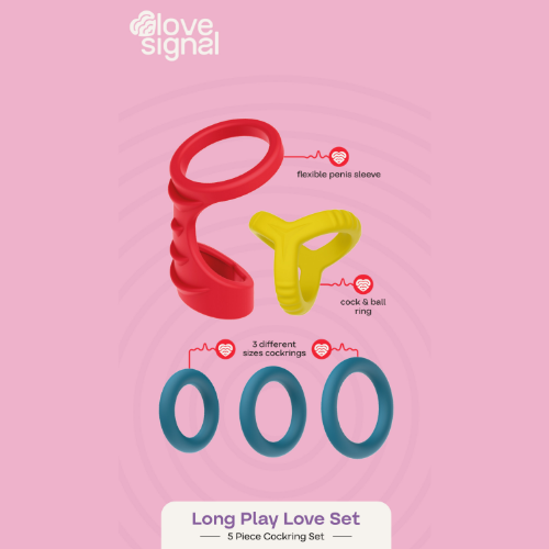 Love Signal Long Play Love Penis Ring Set