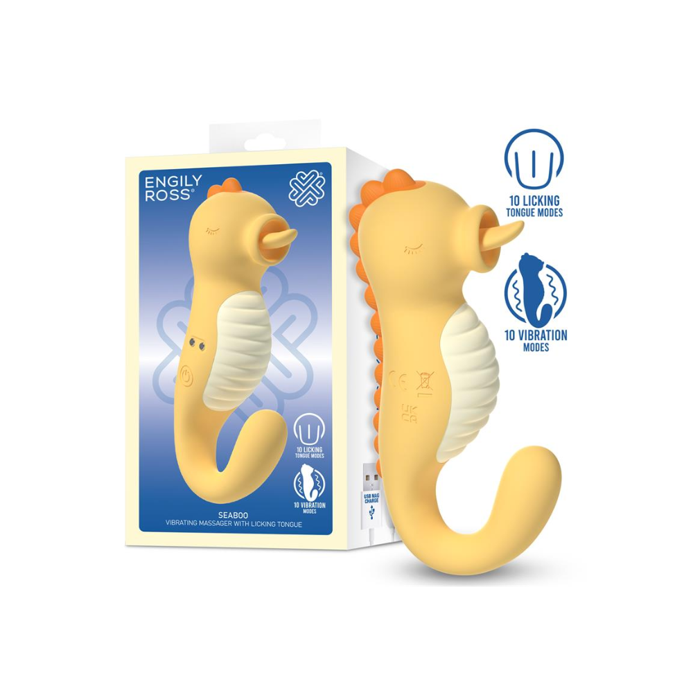 Engily Ross Seaboo Massager with Vibration and Licking Tongue
