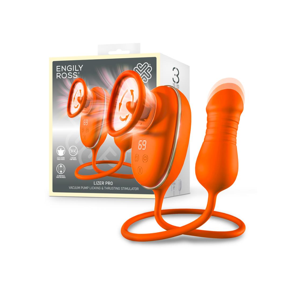 Lizer Pro Oscillating Tongue Stimulator, Vacuum Pump, and Thrusting Egg