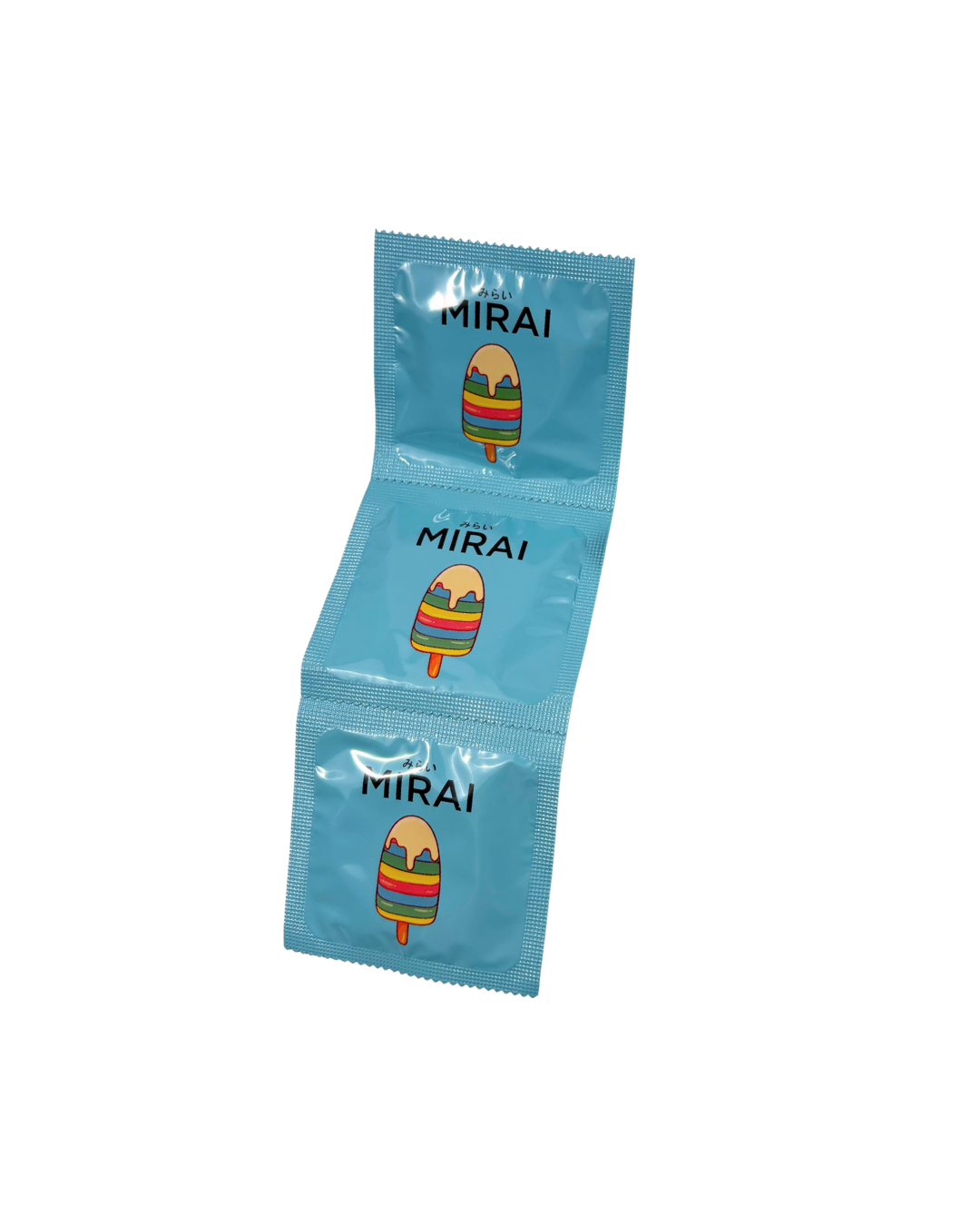 Mirai Ribbed Condom 3 pieces set