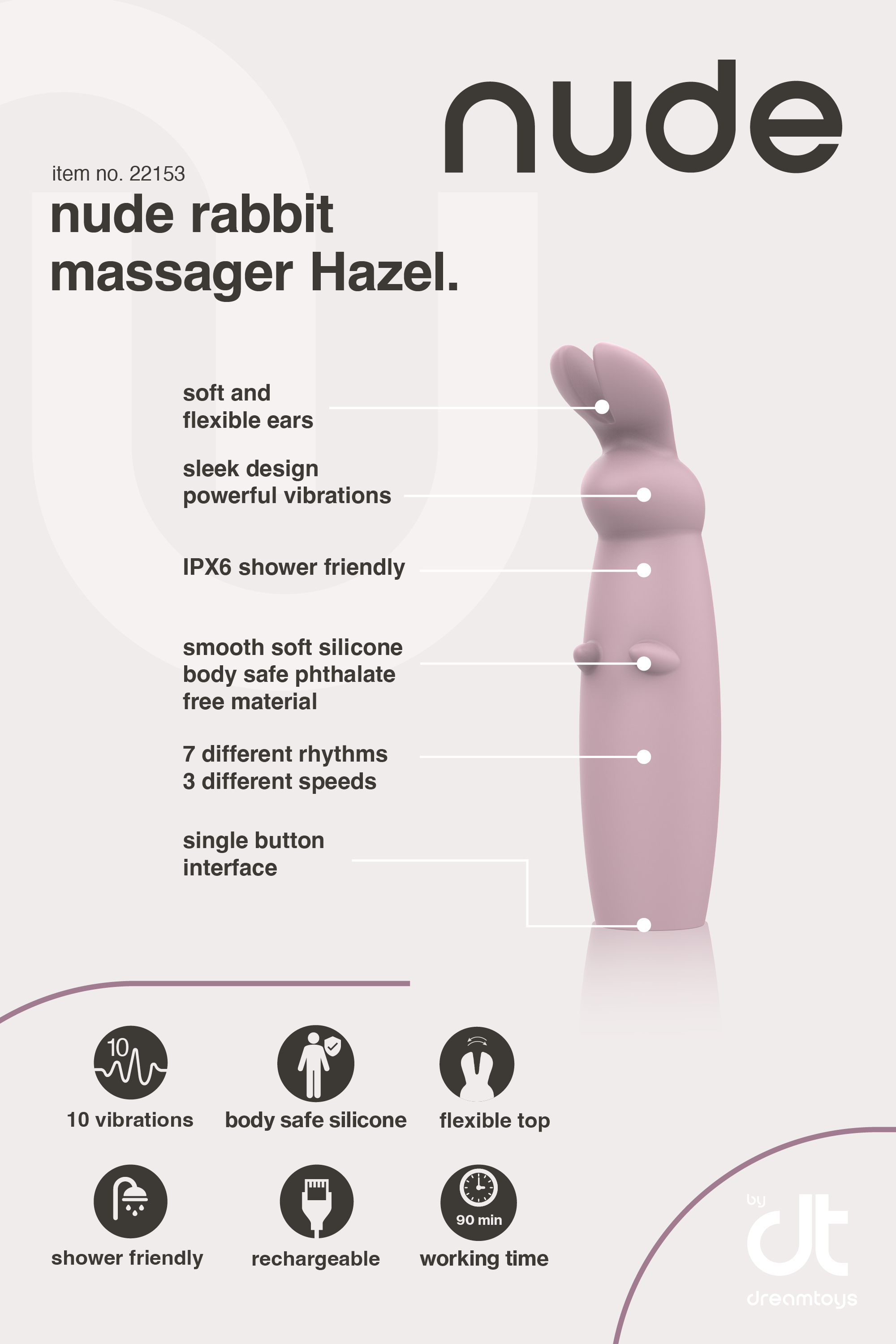 Nude Hazel Rabbit Clitoral Stimulator