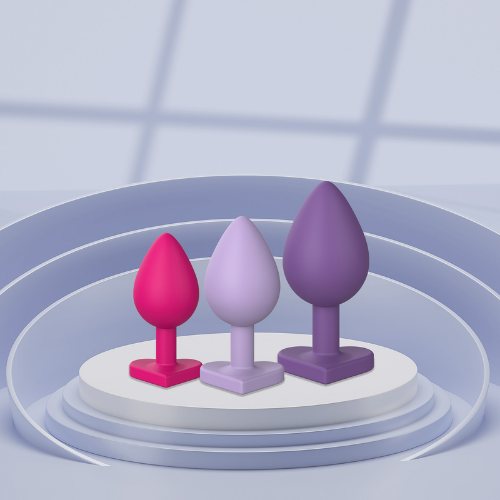 Love Signal Triple Heart Anal Butt Plug Set