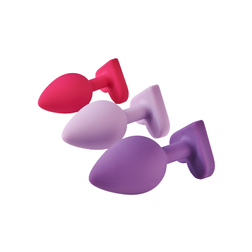 Love Signal Triple Heart Anal Butt Plug Set