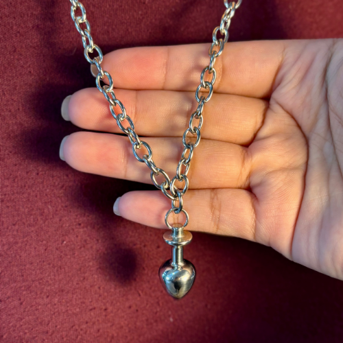 Butt Plug Pendant and Chain Set